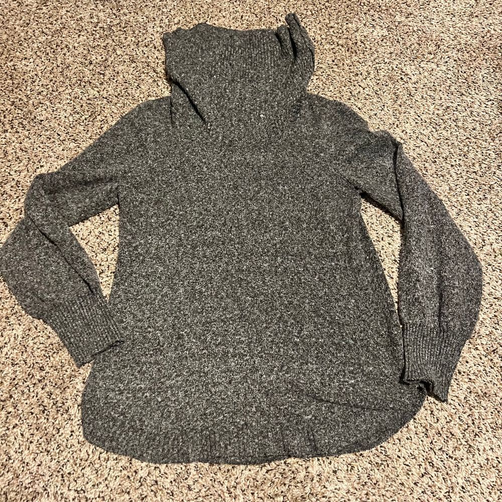 Tahari Cozy Turtleneck Sweater Charcoal Gray‎ Knit Pullover M